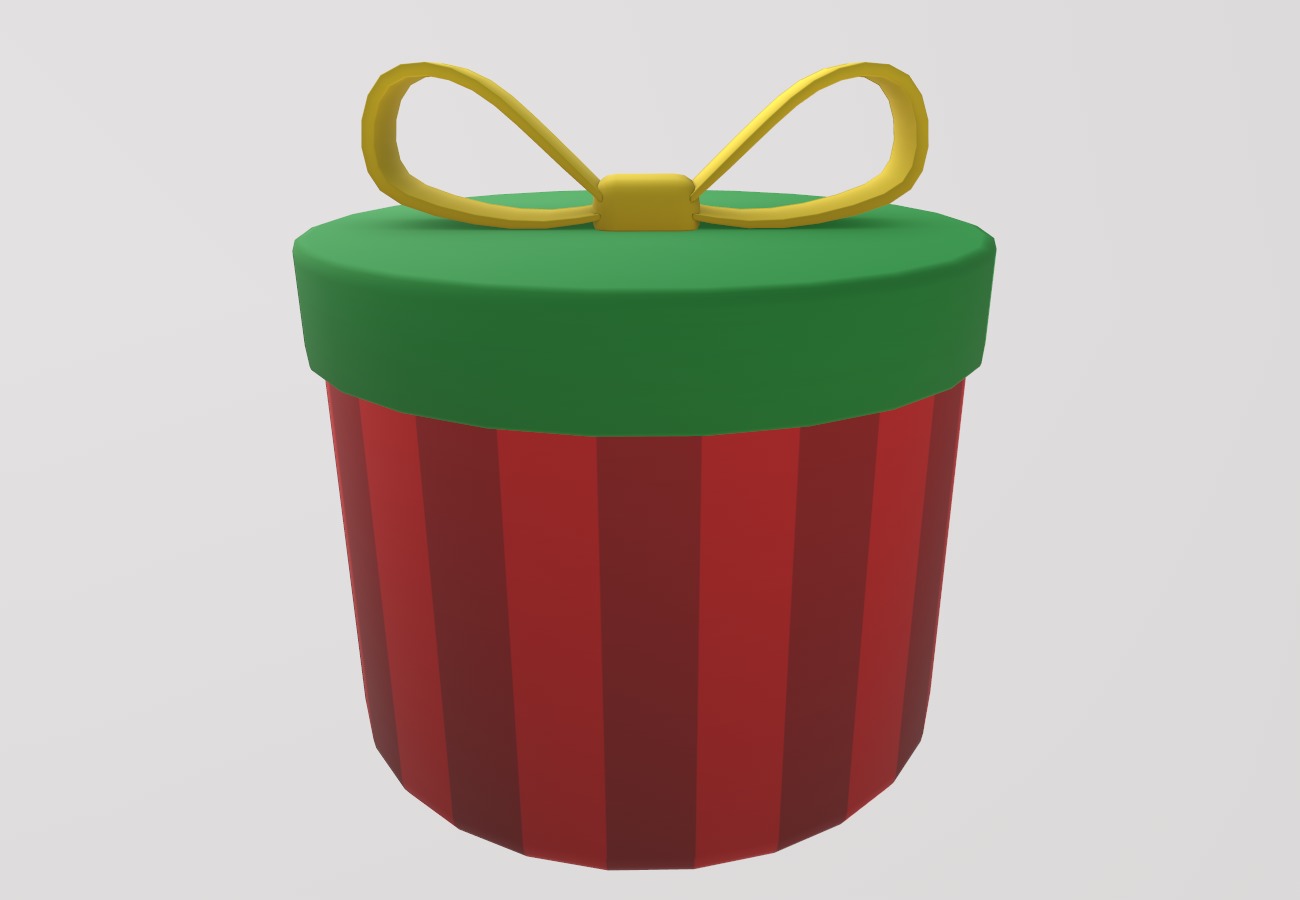 Stylized Low-Poly Gift Present Boxes Set Low-poly 3D model_16