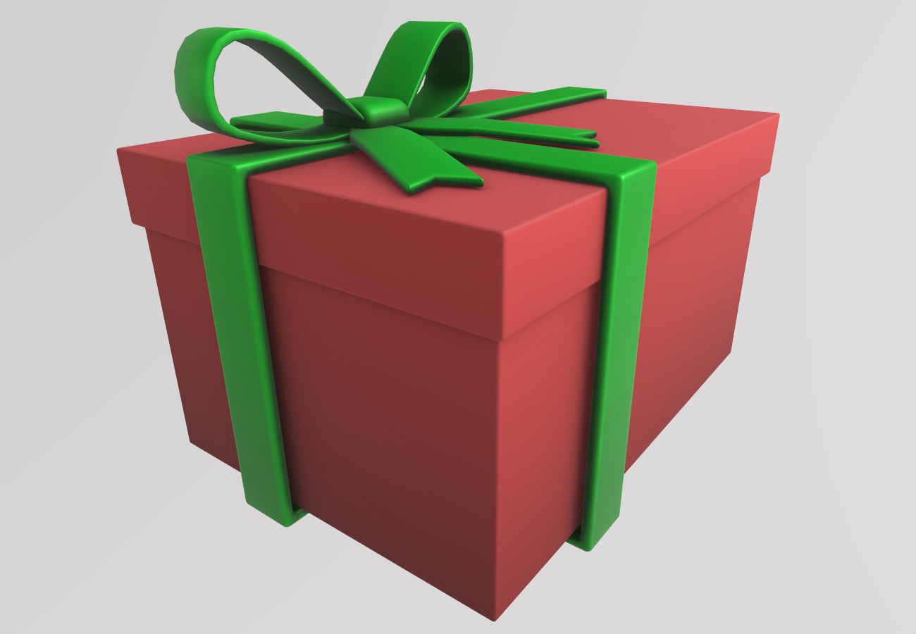 Stylized Low-Poly Gift Present Boxes Set Low-poly 3D model_9
