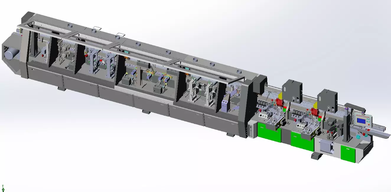 Intelligent panel furniture edge sealing machine 3D model_0