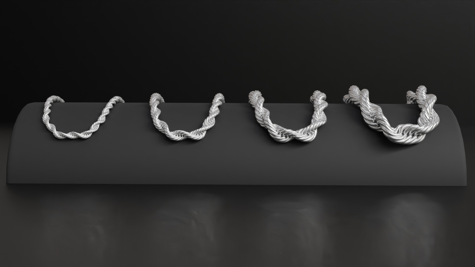 Photorealistic Endless Rope Style Bracelet 3D model_15