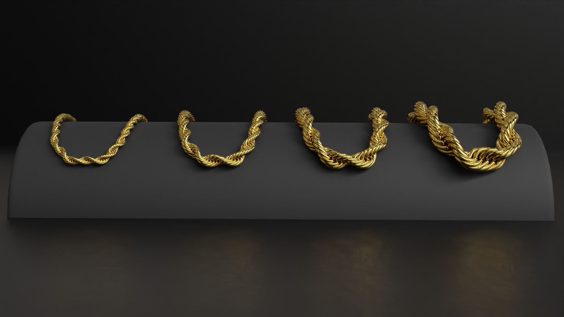 Photorealistic Endless Rope Style Bracelet 3D model_11