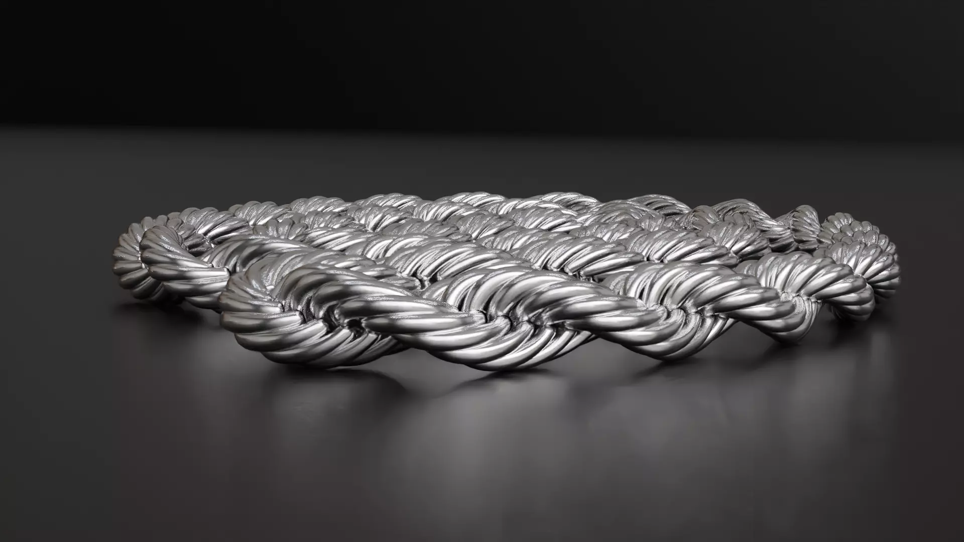 Photorealistic Endless Rope Style Bracelet 3D model_0