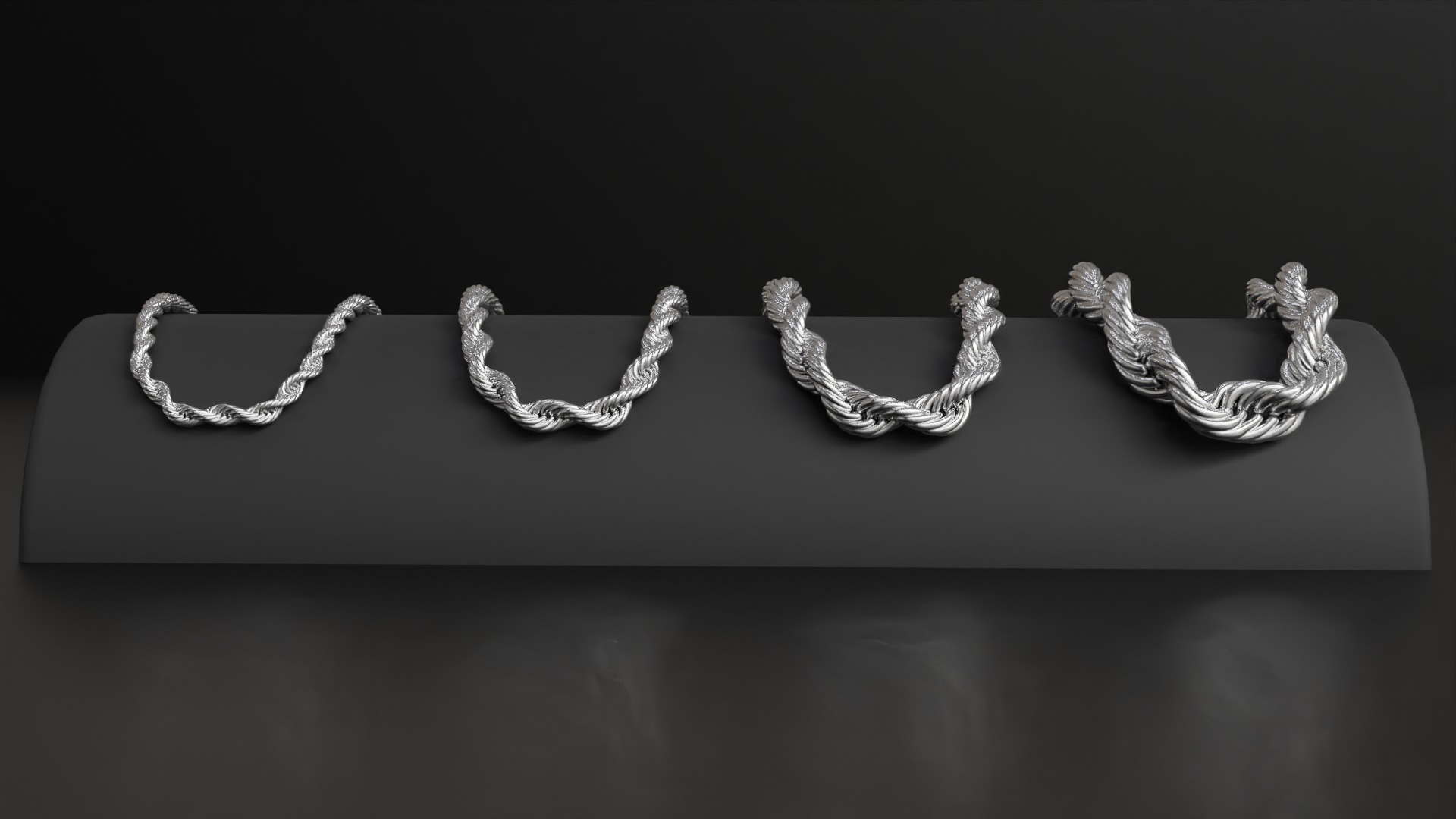 Photorealistic Endless Rope Style Bracelet 3D model_6