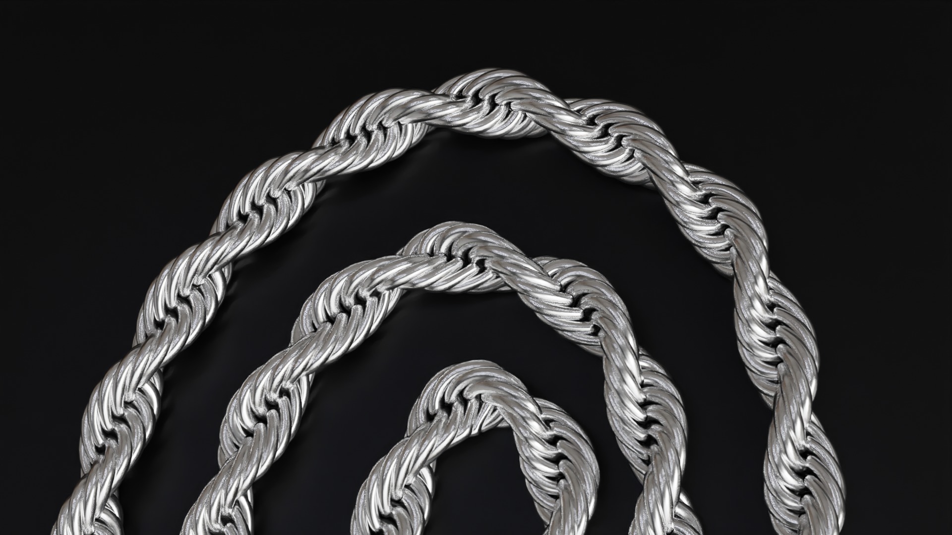 Photorealistic Endless Rope Style Bracelet 3D model_3