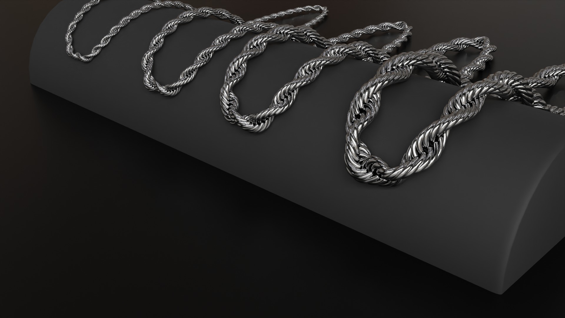 Photorealistic Endless Rope Style Bracelet 3D model_8