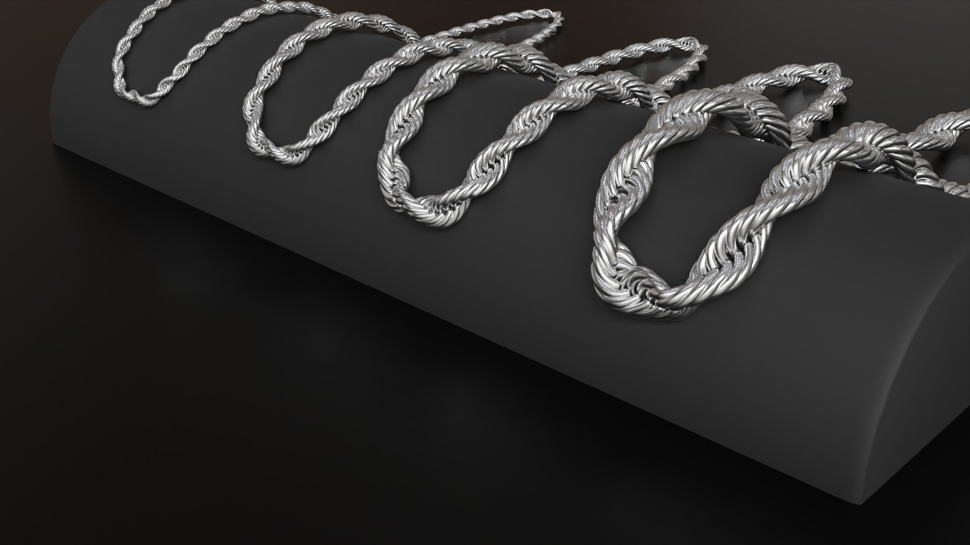 Photorealistic Endless Rope Style Bracelet 3D model_5