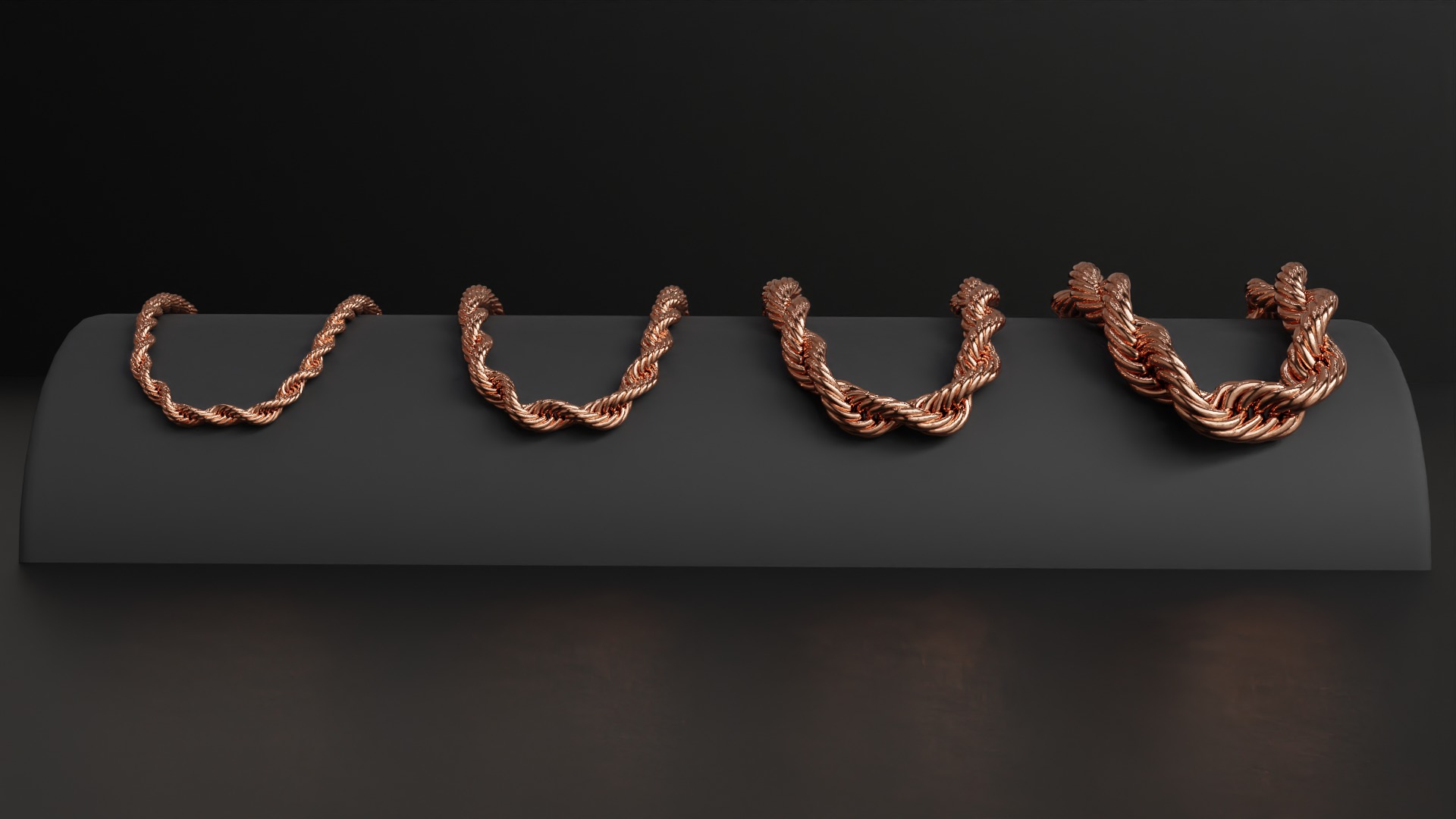 Photorealistic Endless Rope Style Bracelet 3D model_12