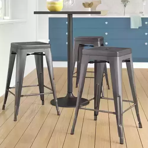Alyssa Counter Stool Tall High Chair - 10 Colour