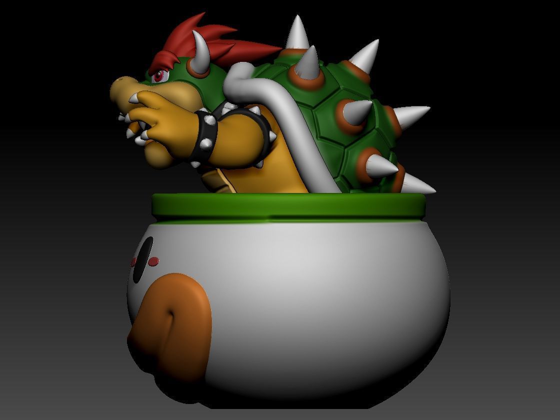 Bowser Clown Car 3D print model_5