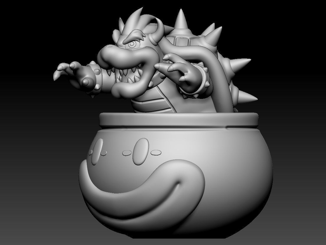 Bowser Clown Car 3D print model_4