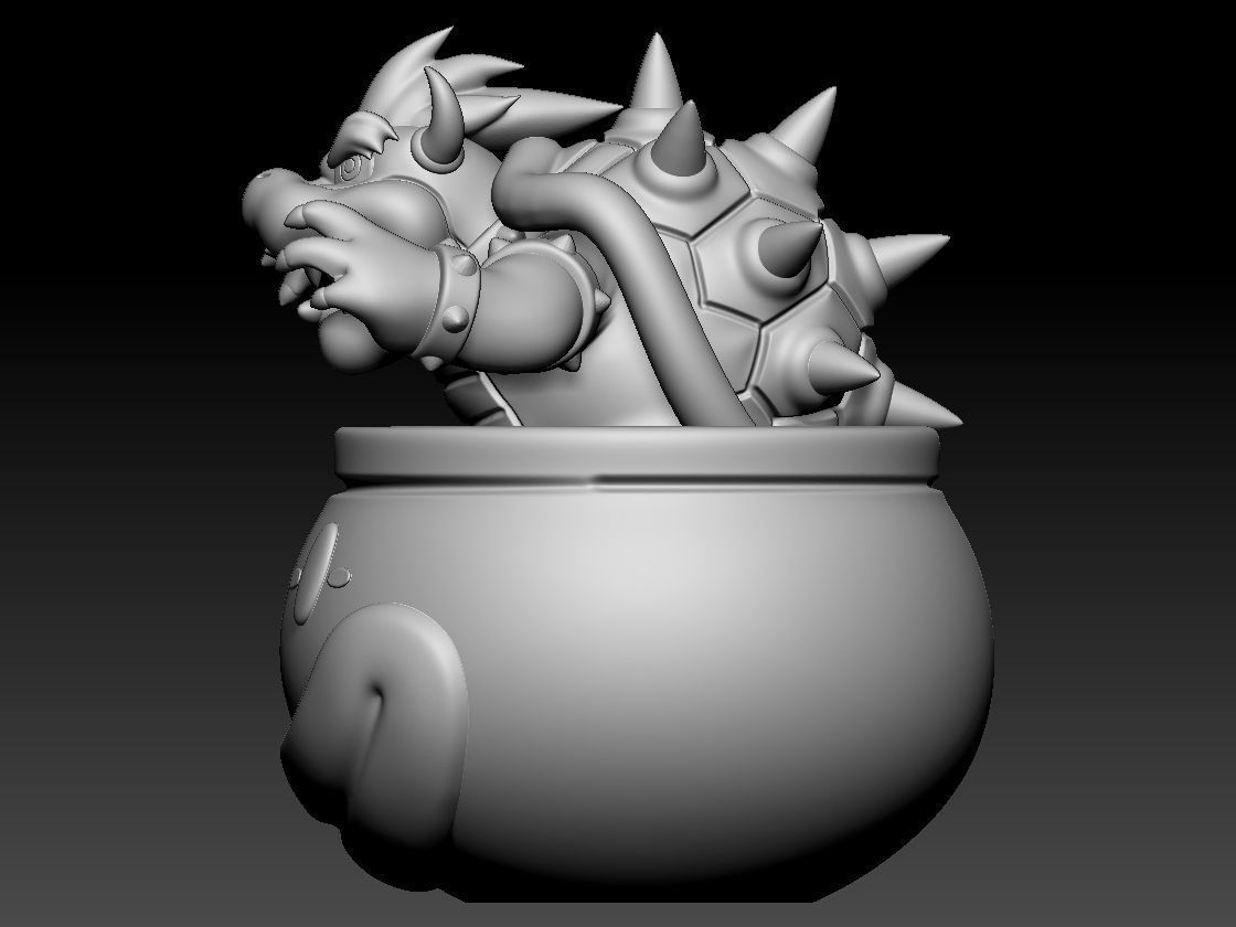 Bowser Clown Car 3D print model_6