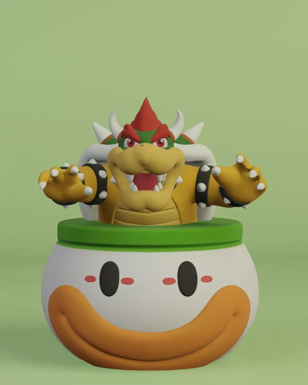 Bowser Clown Car 3D print model_0