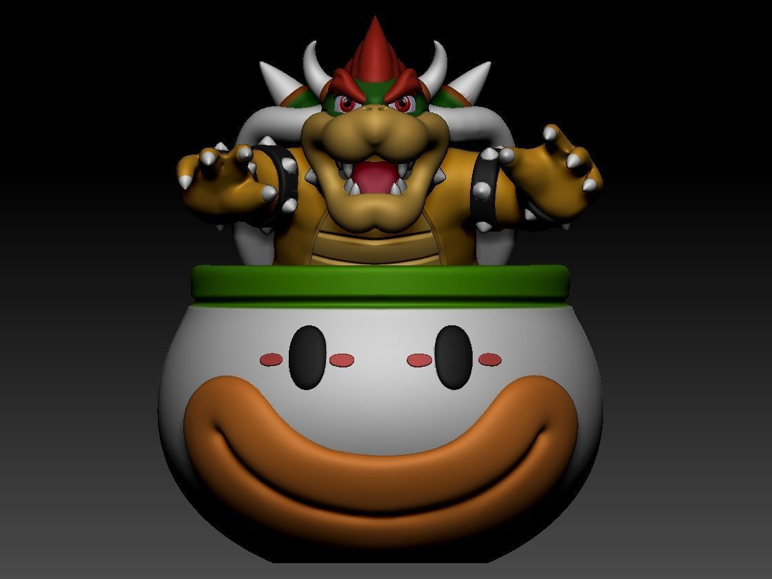 Bowser Clown Car 3D print model_1