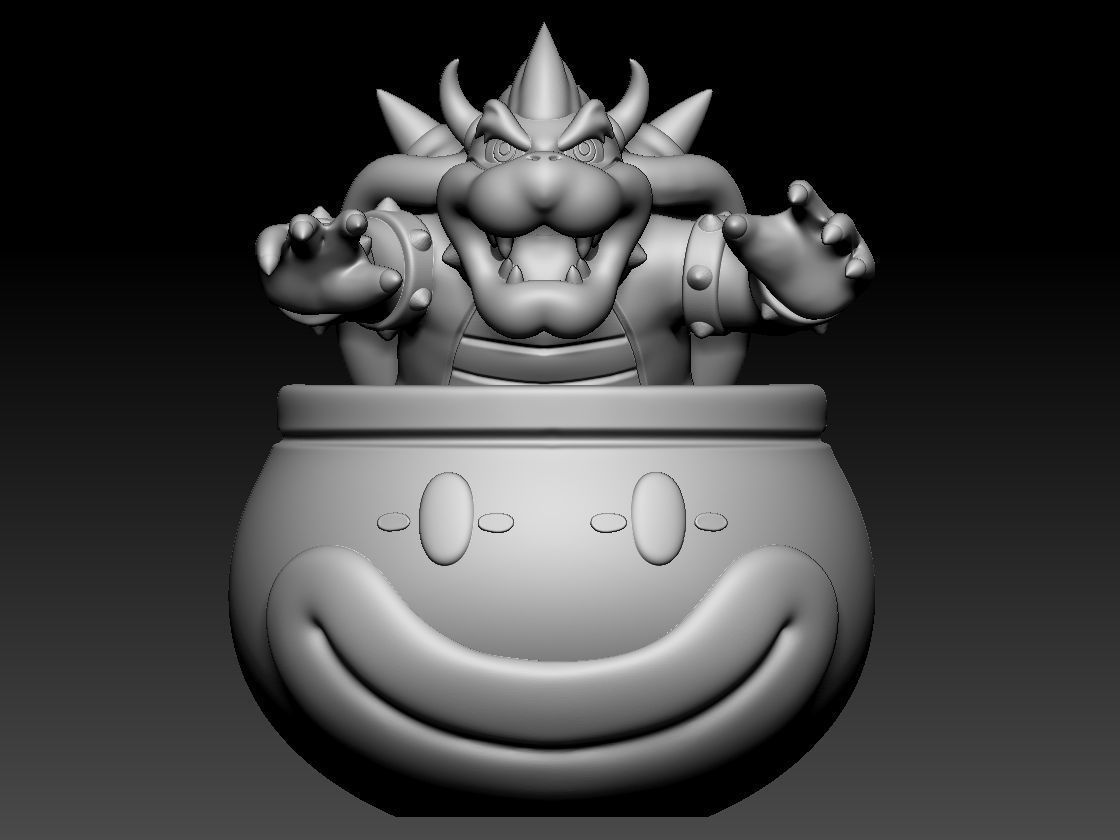 Bowser Clown Car 3D print model_2