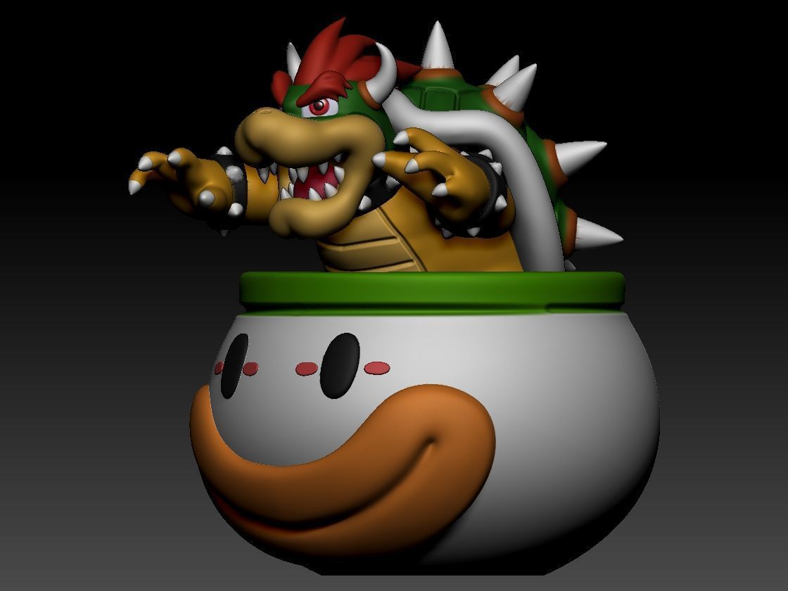 Bowser Clown Car 3D print model_3