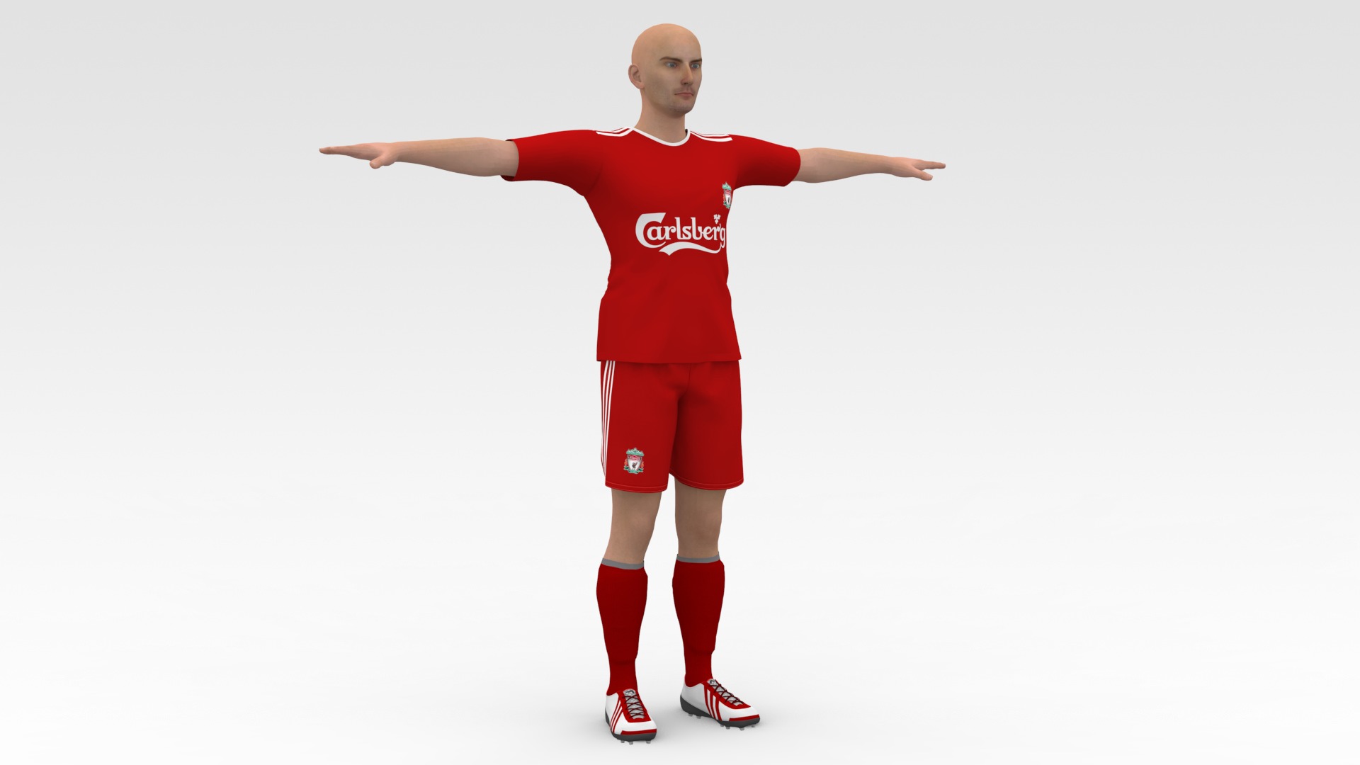 Soccer Player Liverpool 3D model_5