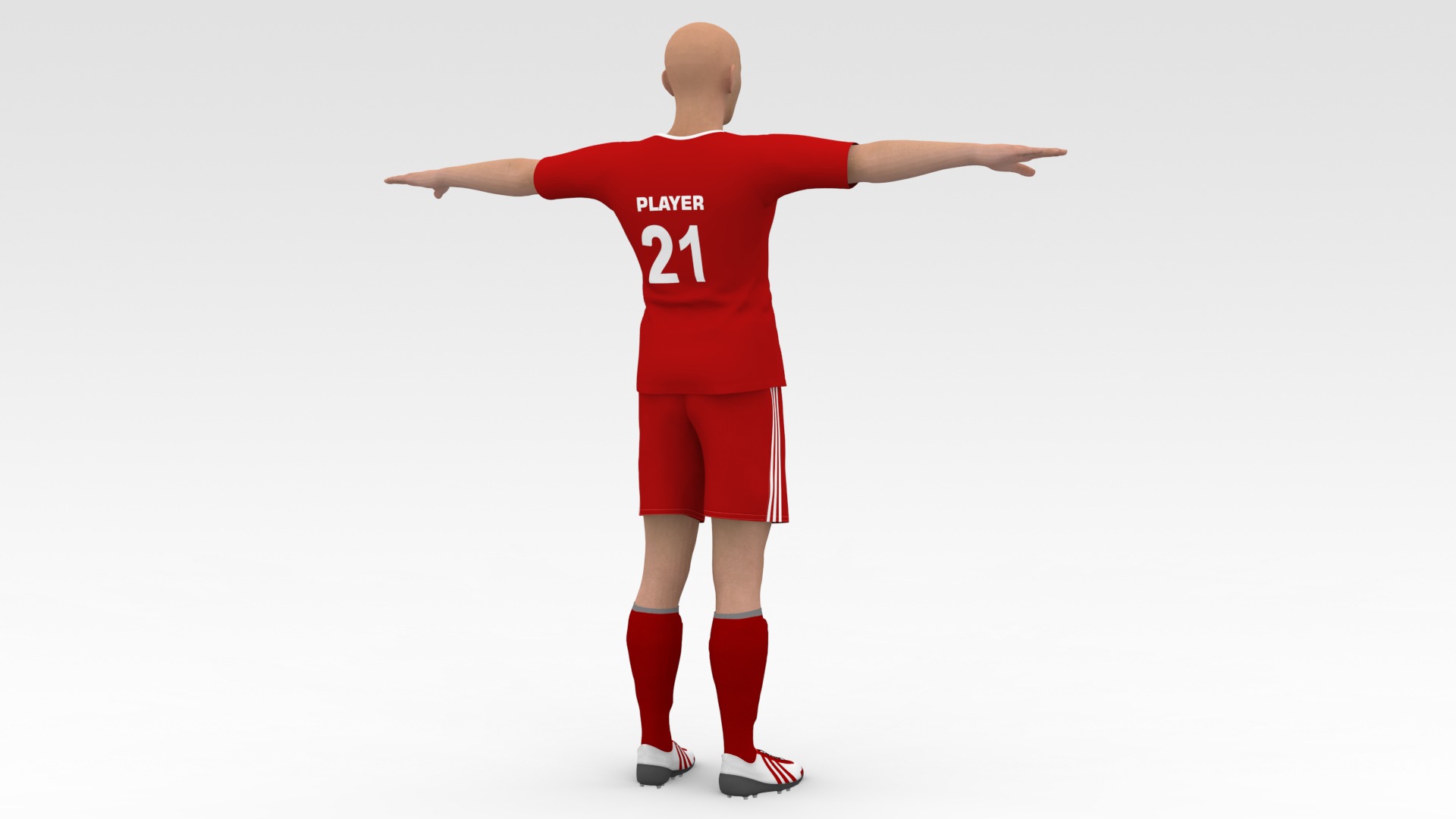 Soccer Player Liverpool 3D model_4
