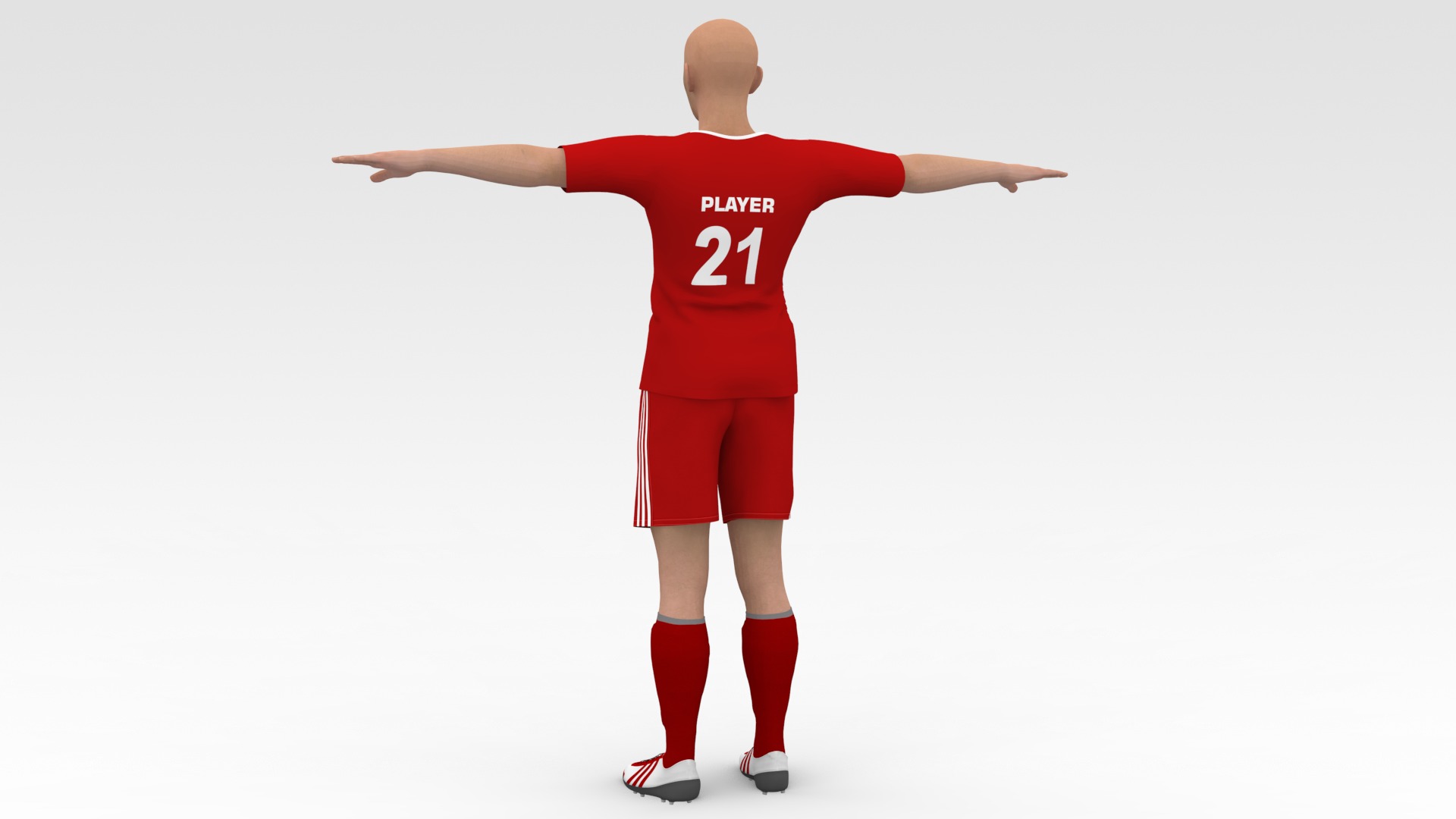 Soccer Player Liverpool 3D model_3