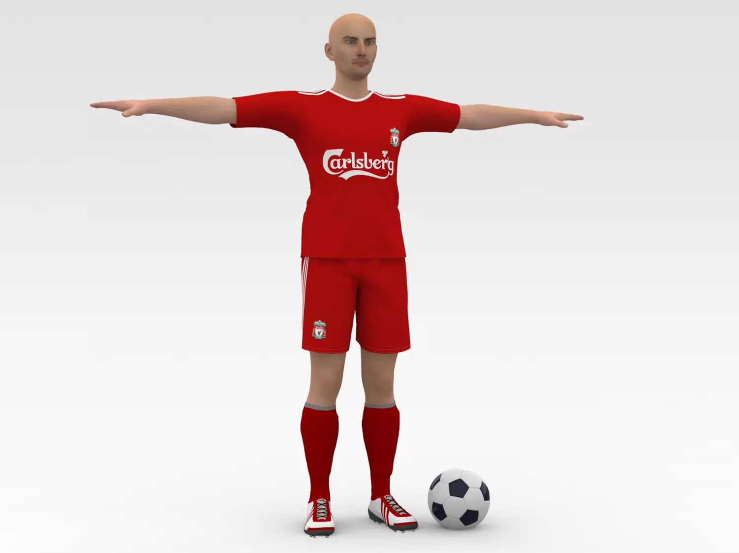 Soccer Player Liverpool 3D model_0