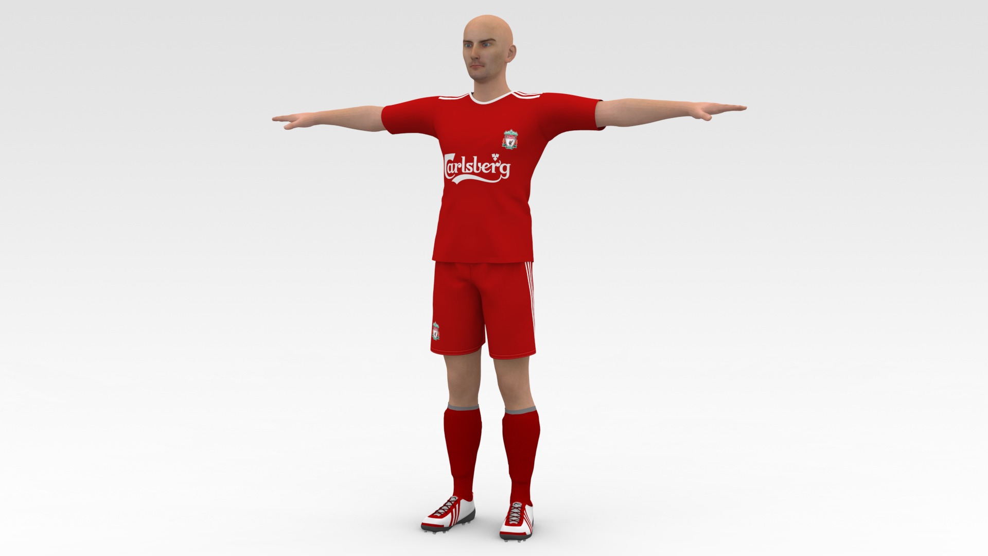 Soccer Player Liverpool 3D model_2