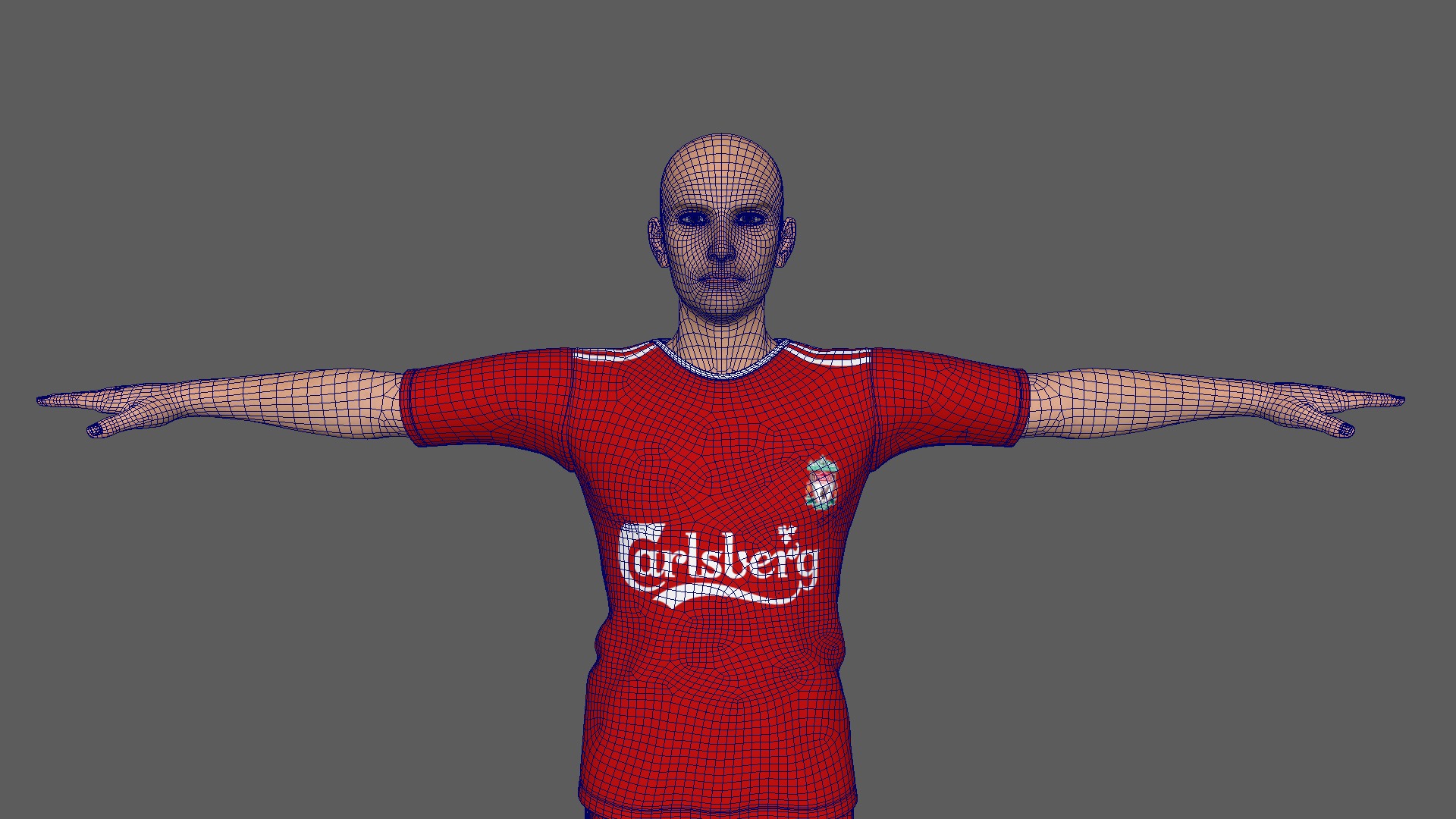 Soccer Player Liverpool 3D model_7
