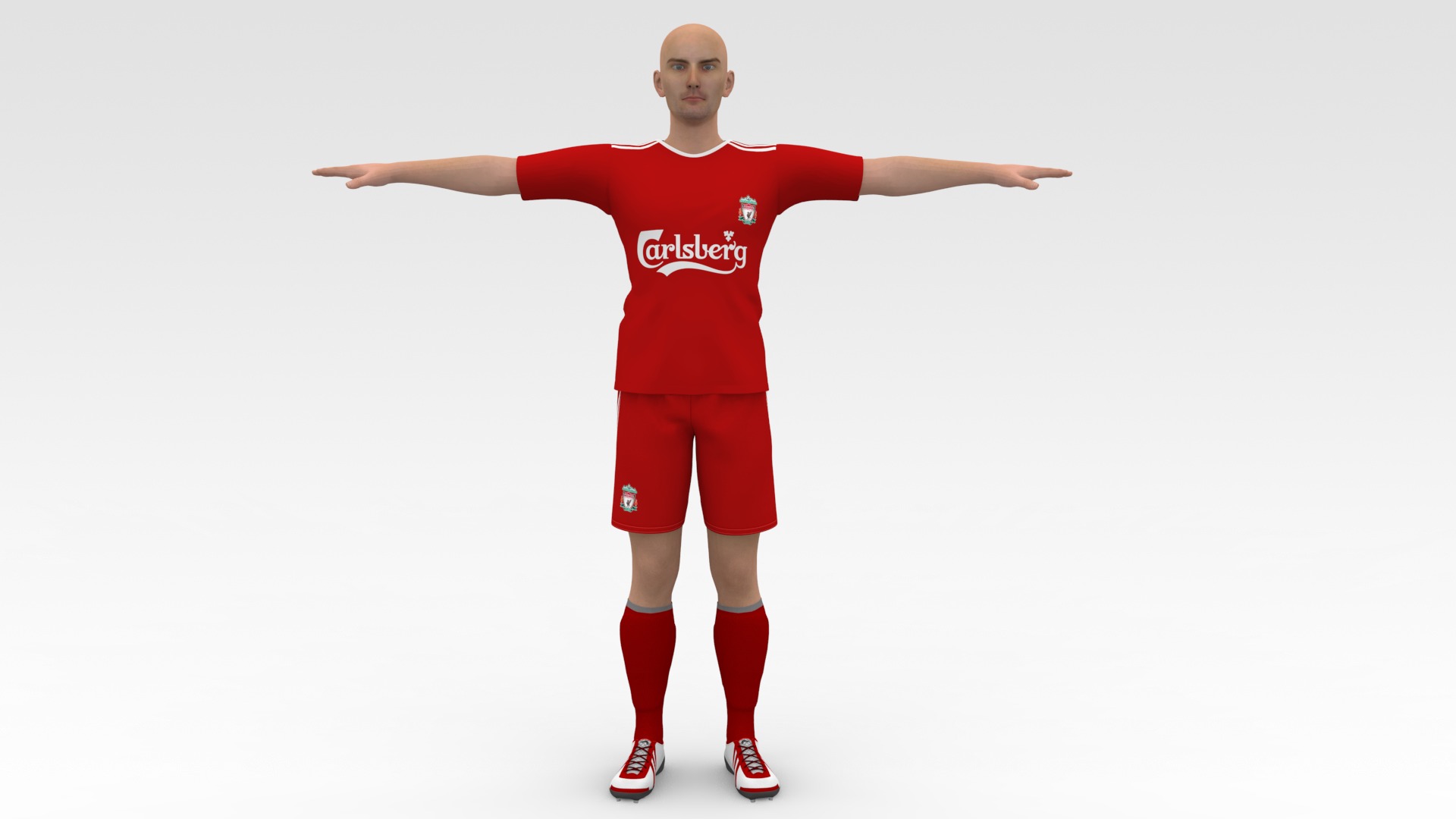Soccer Player Liverpool 3D model_6