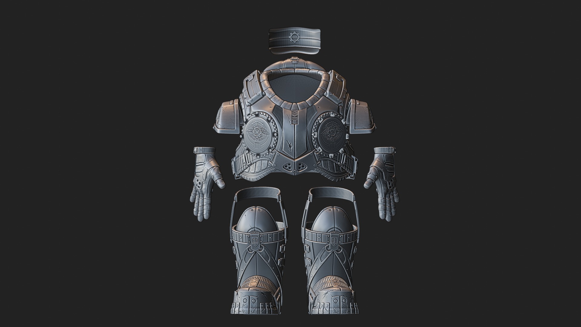 Cosplay Armor Gears of war 3 3d Print 3D print model_1