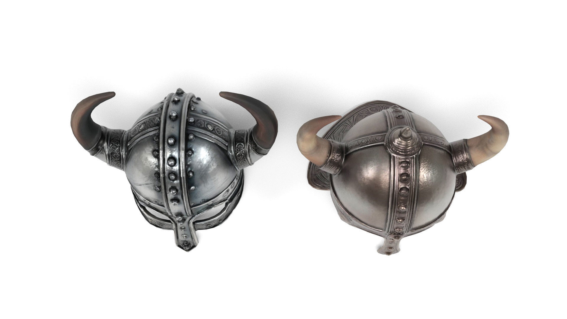 Viking helmets 2 Low-poly 3D model_6