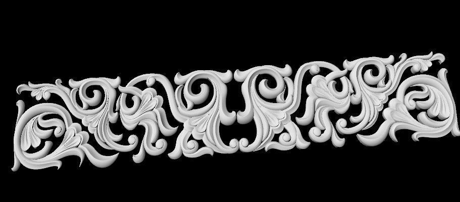 Central decor ornament for furniture 3D model_2