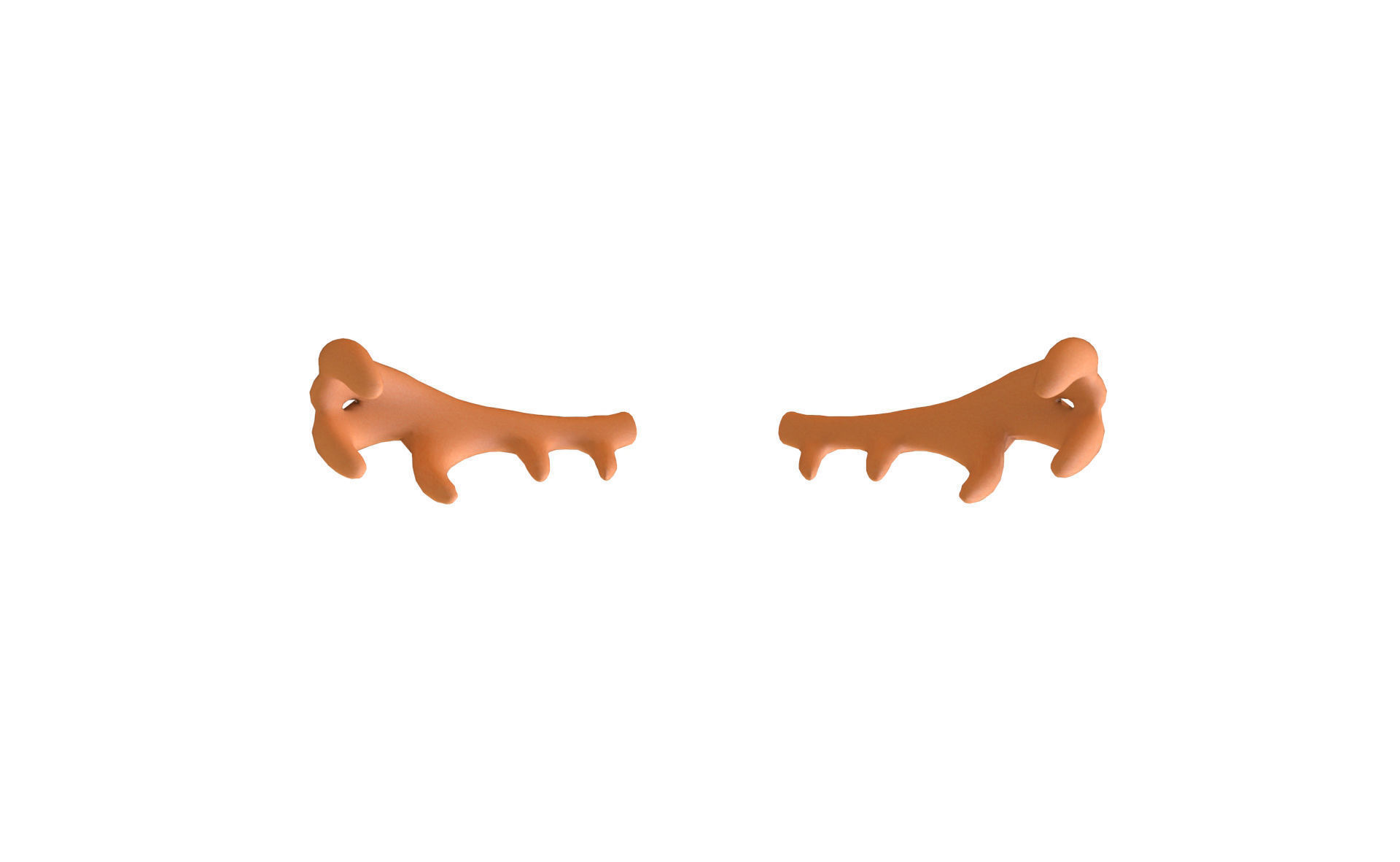 Wildlife Deer Antler Low-poly 3D model_3