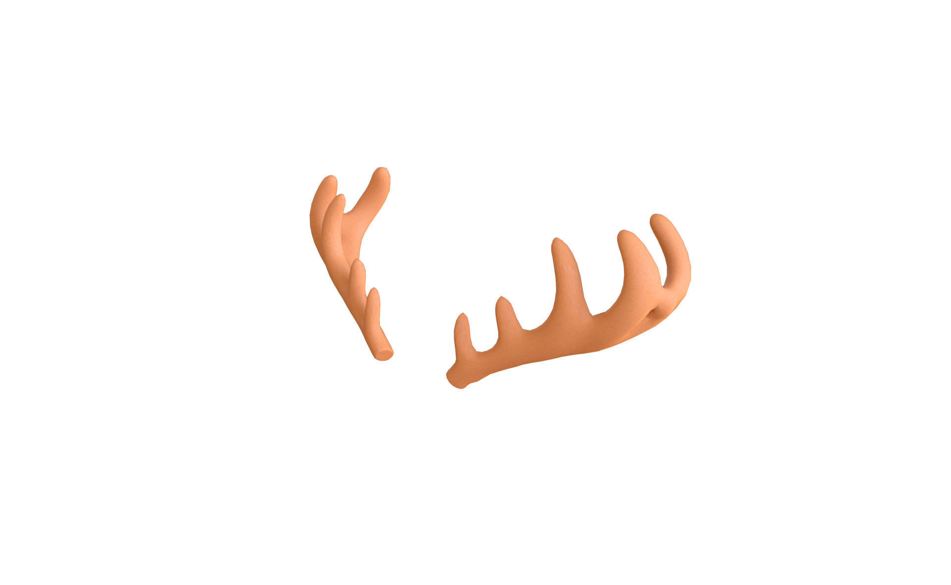 Wildlife Deer Antler Low-poly 3D model_1