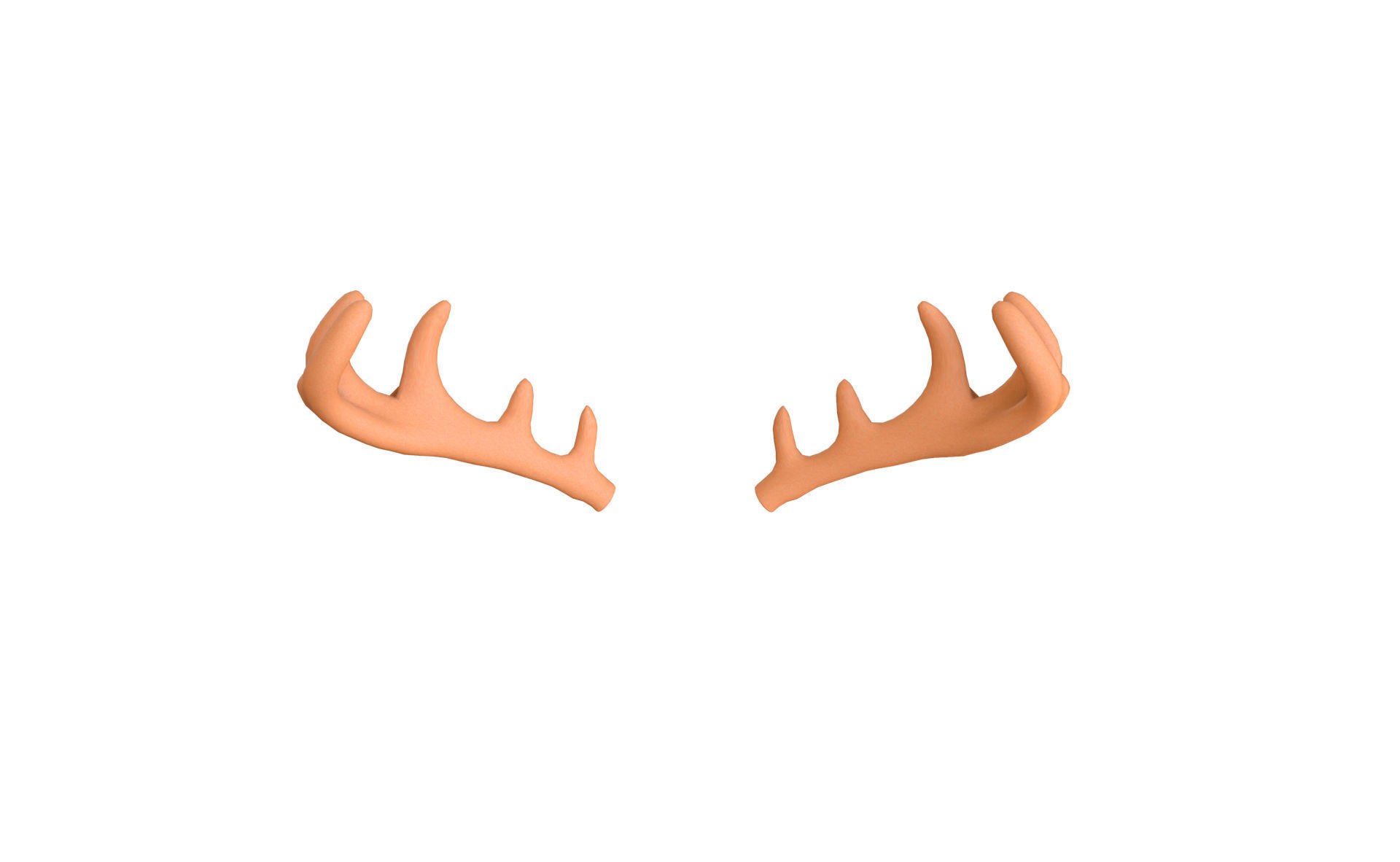 Wildlife Deer Antler Low-poly 3D model_2
