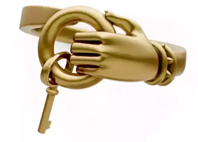 Hand and key 3D print model