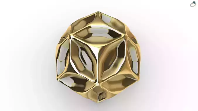 Faceted Decoration Ball and Vase 3D print model
