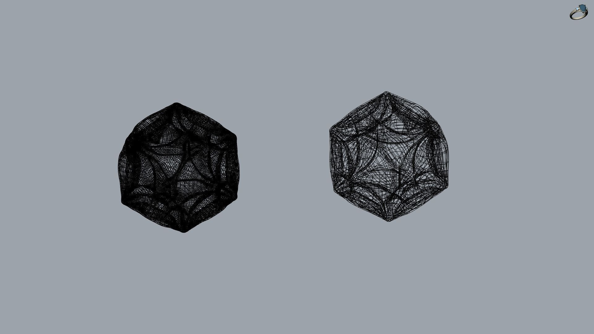 Faceted Decoration Ball and Vase 3D print model_8