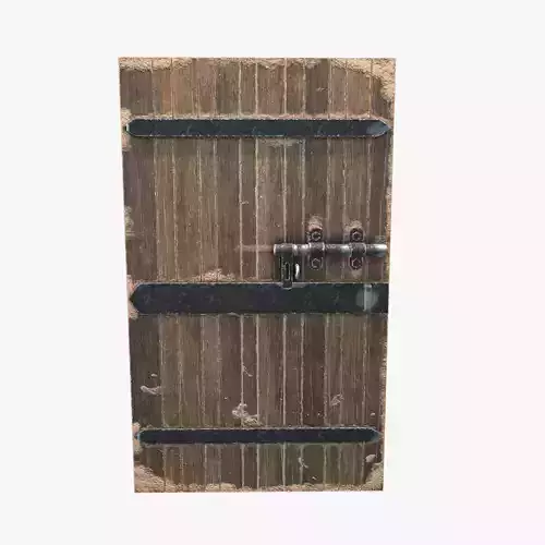 Medieval Door Low-poly 3D model