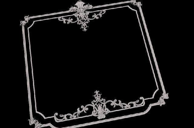 Central decor ornament for furniture 3D model_2