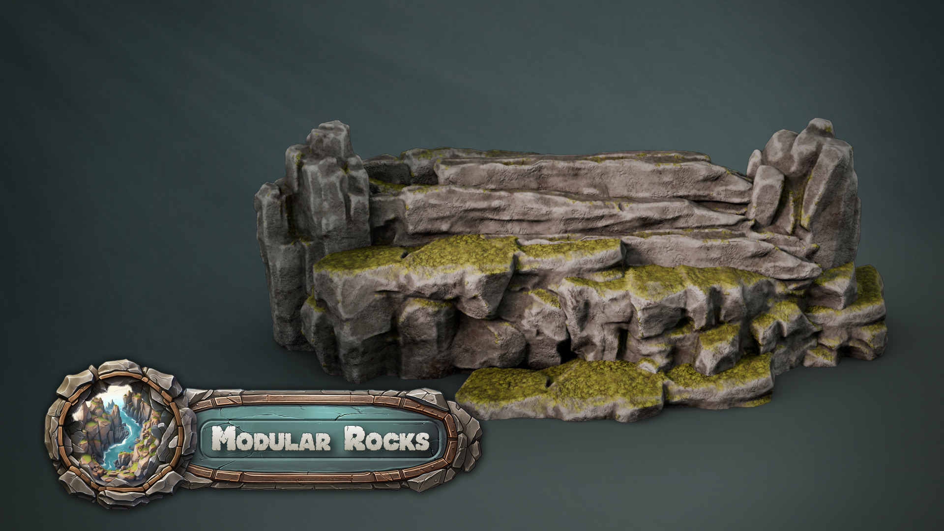 3DT Stylized Rocks and Cliffs Pack  Game Design  3D Asset Pack 3D model_11