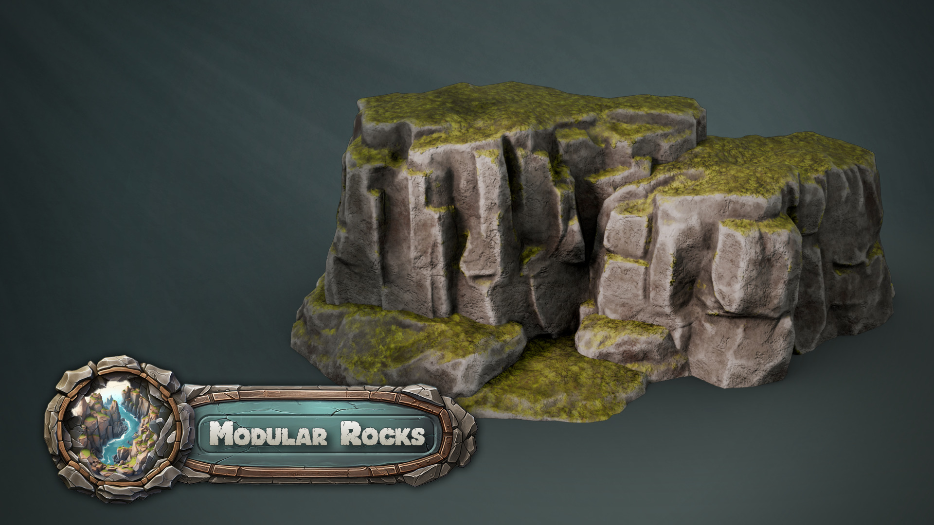 3DT Stylized Rocks and Cliffs Pack  Game Design  3D Asset Pack 3D model_5
