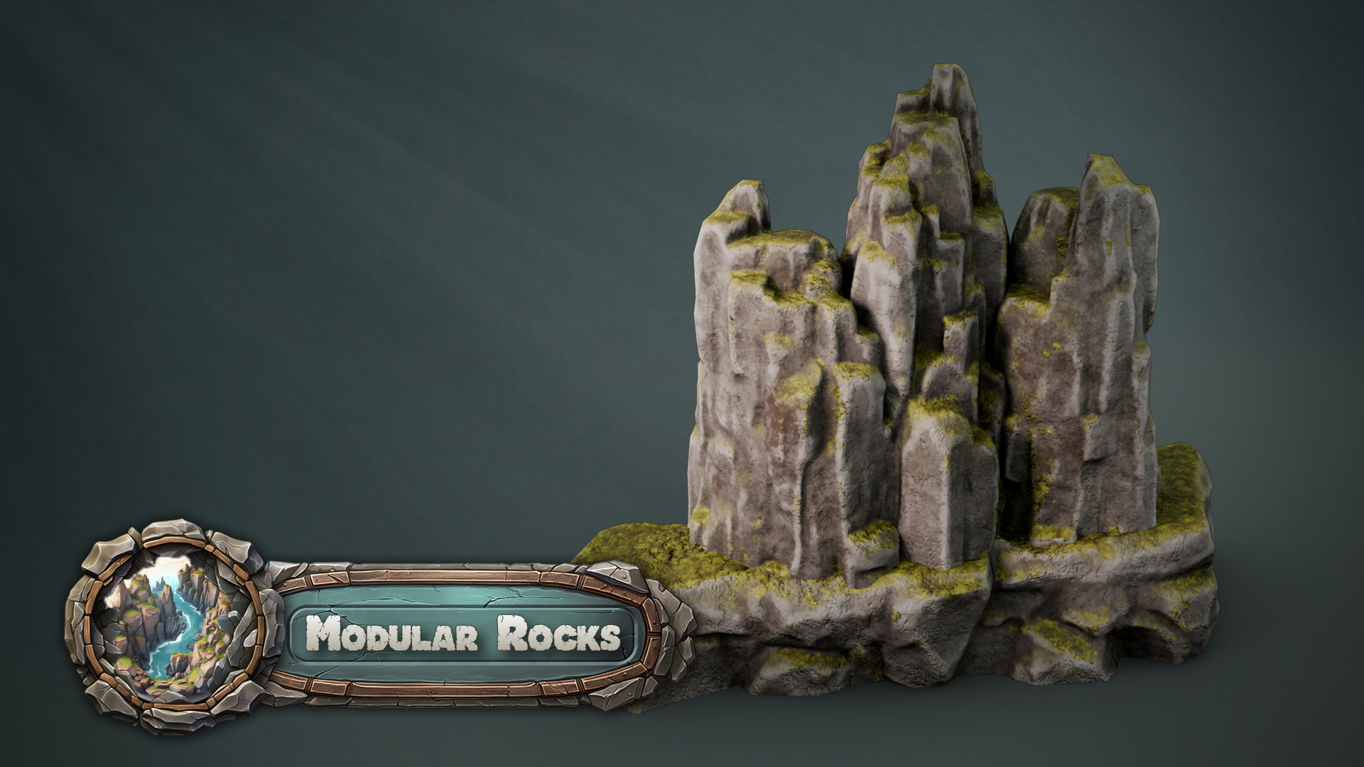 3DT Stylized Rocks and Cliffs Pack  Game Design  3D Asset Pack 3D model_6
