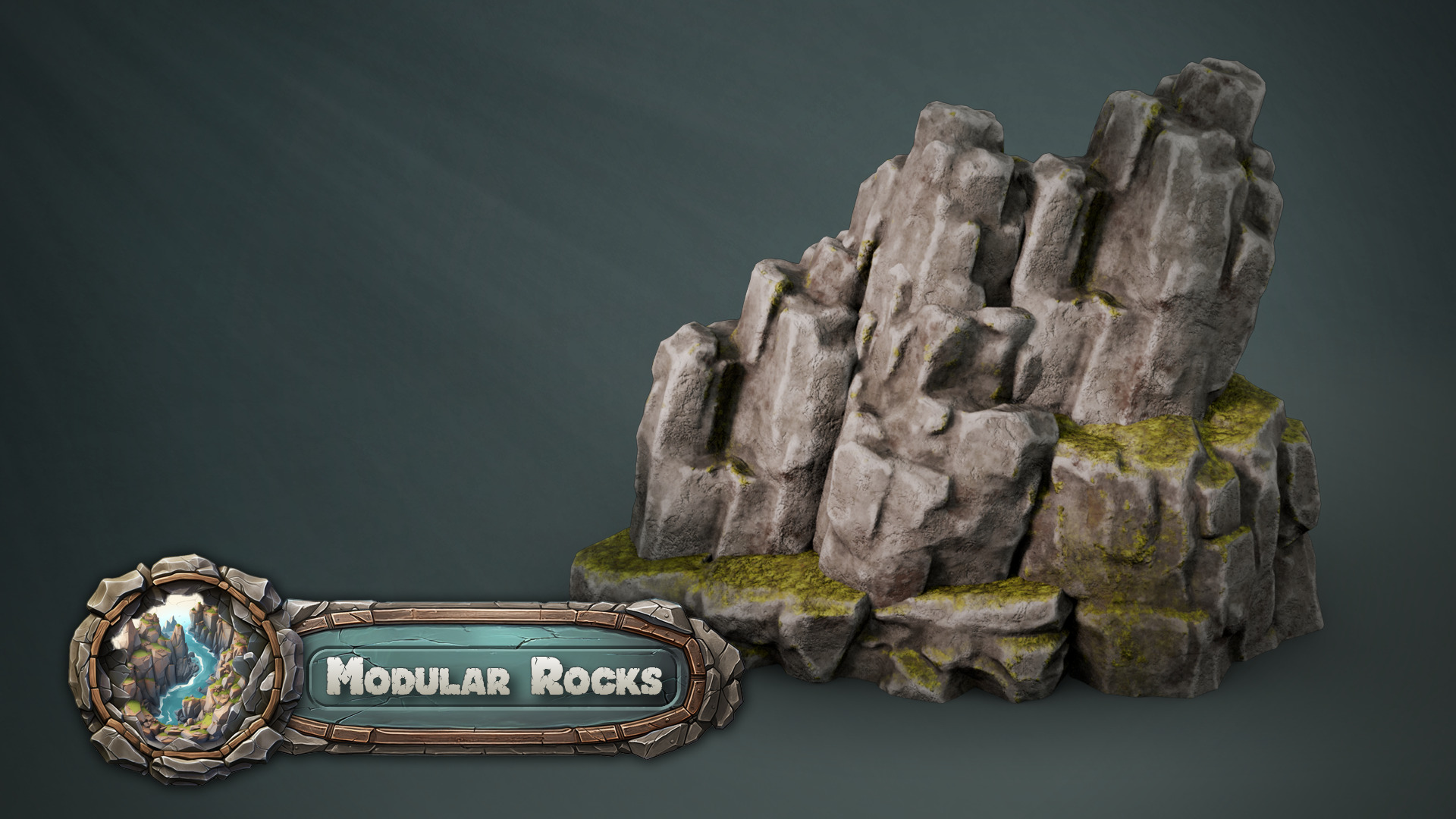 3DT Stylized Rocks and Cliffs Pack  Game Design  3D Asset Pack 3D model_12