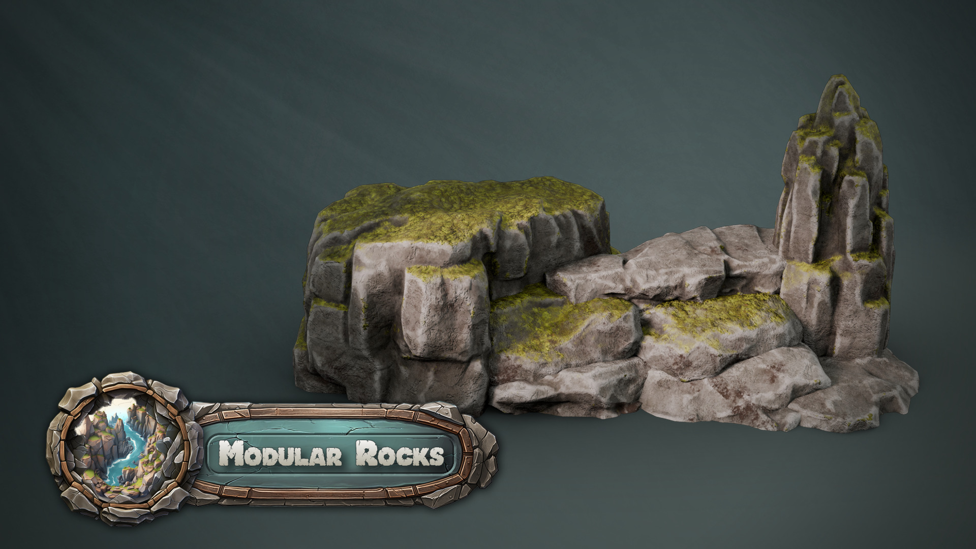 3DT Stylized Rocks and Cliffs Pack  Game Design  3D Asset Pack 3D model_8