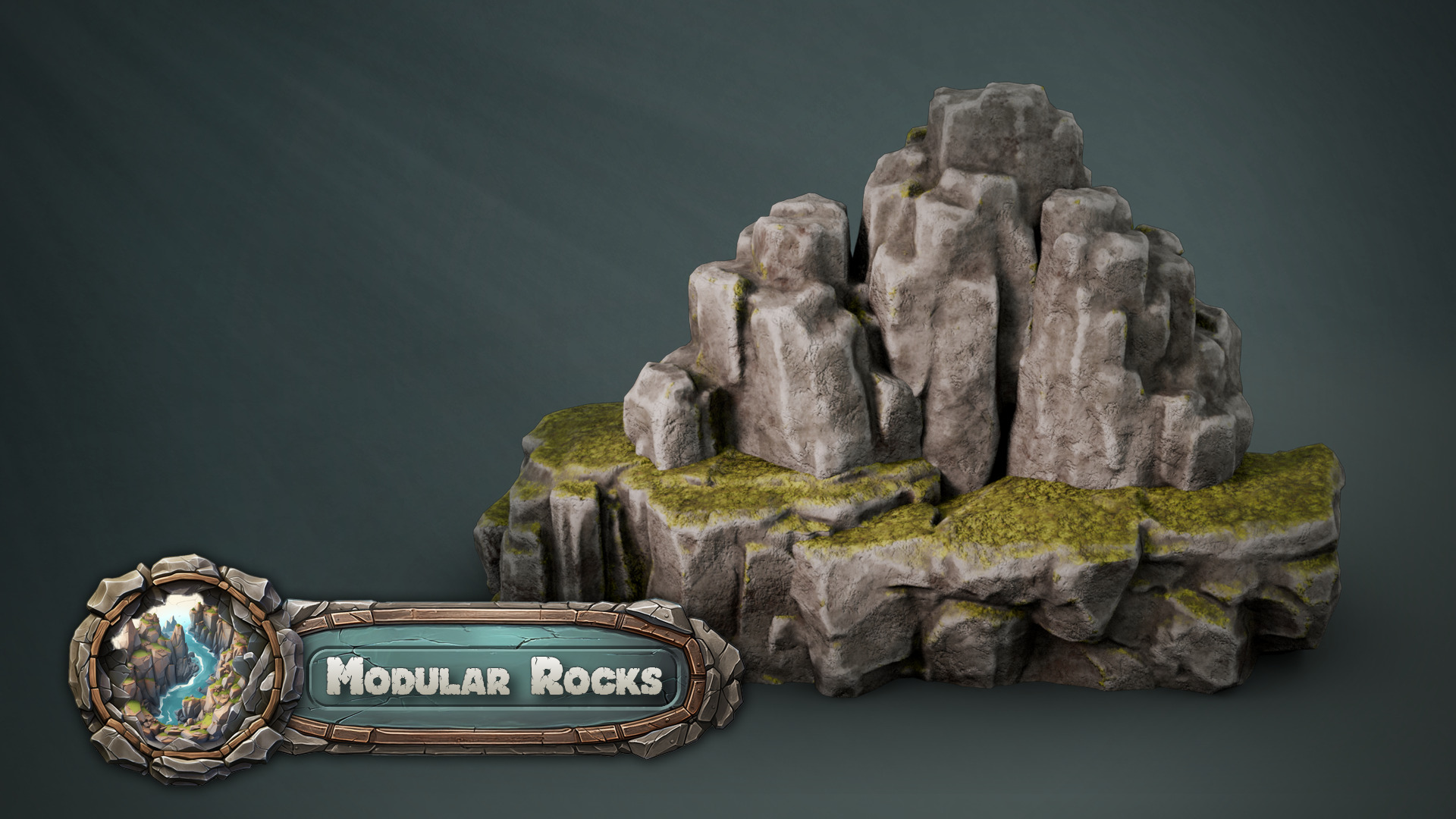 3DT Stylized Rocks and Cliffs Pack  Game Design  3D Asset Pack 3D model_10