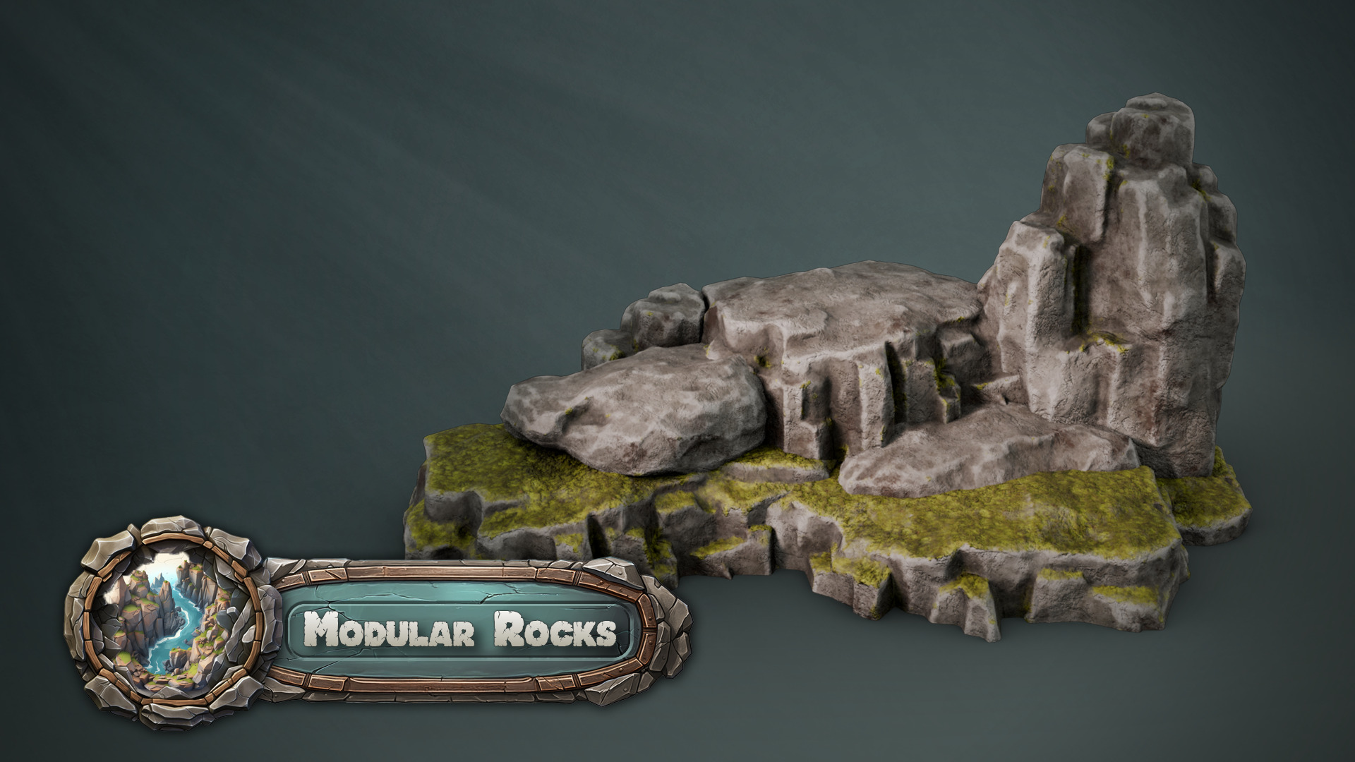 3DT Stylized Rocks and Cliffs Pack  Game Design  3D Asset Pack 3D model_9