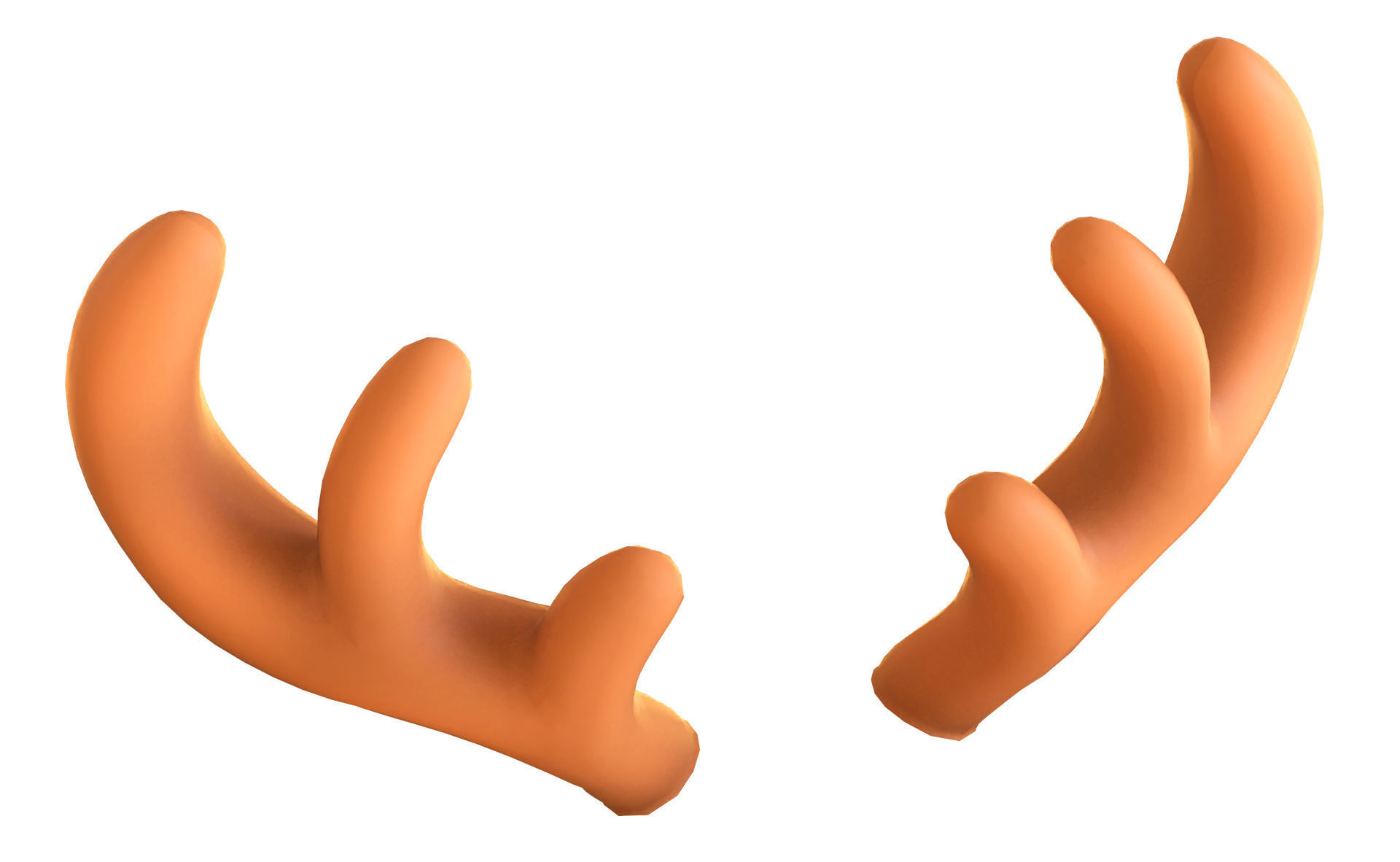 Wildlife Deer Antler 01 Low-poly 3D model_1