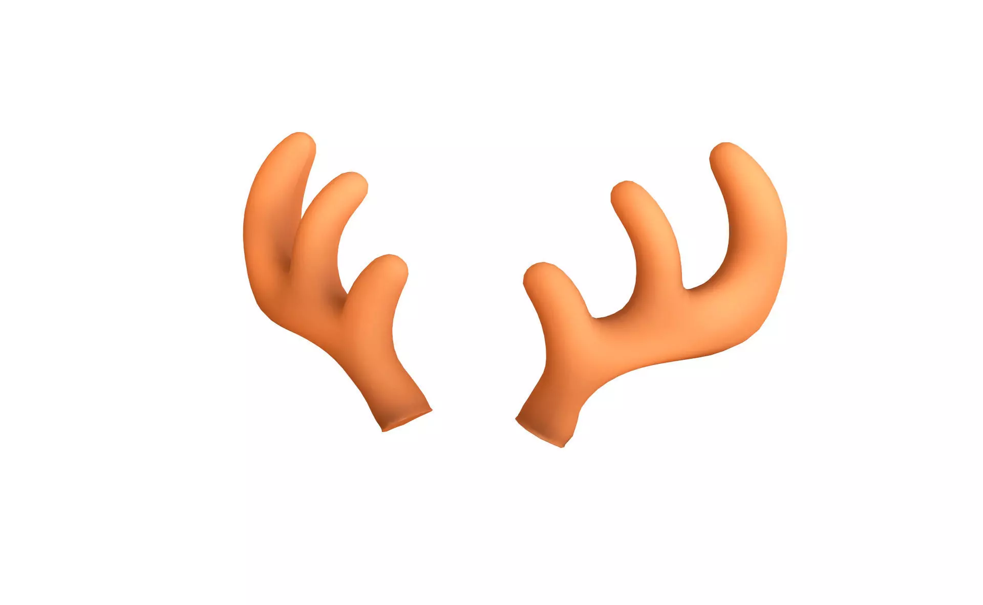 Wildlife Deer Antler 01 Low-poly 3D model_0