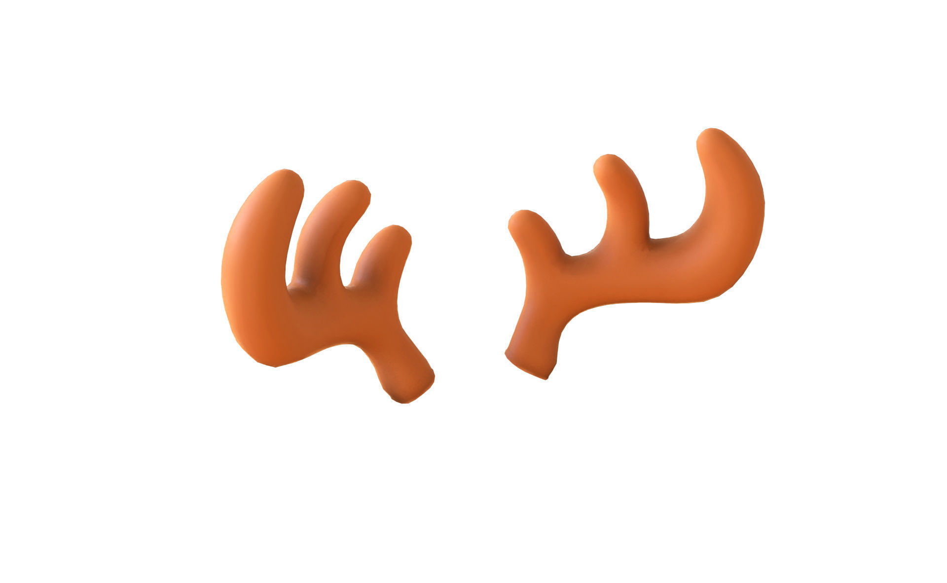 Wildlife Deer Antler 01 Low-poly 3D model_2