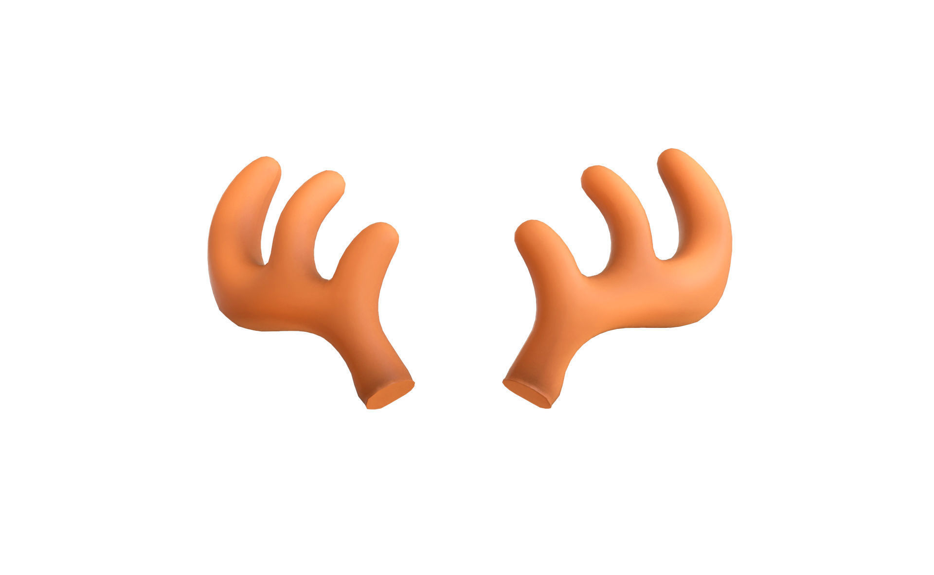 Wildlife Deer Antler 01 Low-poly 3D model_3