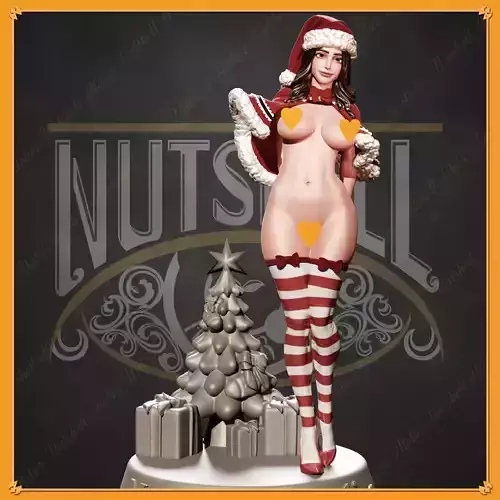 Nutshell Atelier - Sexy Santa girl pinup - NSFW 3D print model Nutshell Atelier - Sexy Santa girl pinup - NSFW 3D print model