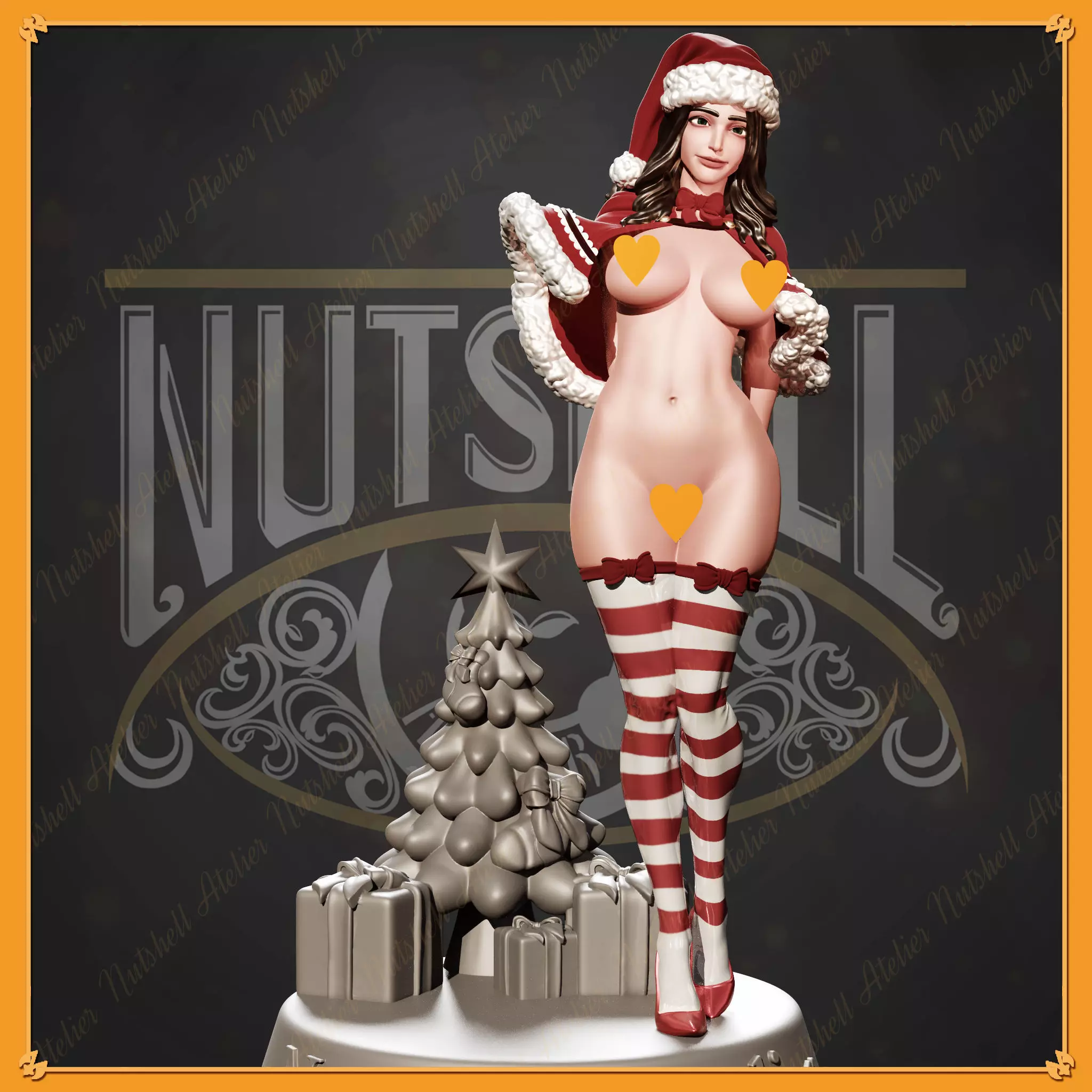 Nutshell Atelier - Sexy Santa girl pinup - NSFW 3D print model_0